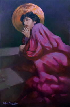The Tower, 40 cm x 60 cm, oil paint on canvas, 2023.