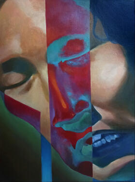 The Part Of Acceptance #1, 60 cm x 80 cm, oil paint on canvas, 2023.
