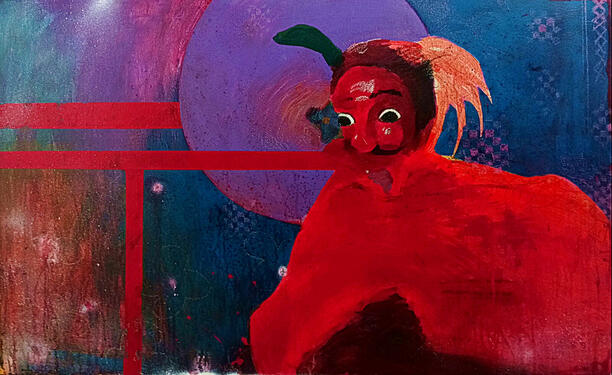 The Balance Of Life, 100 cm x 60 cm, mixed media on canvas, 2024.