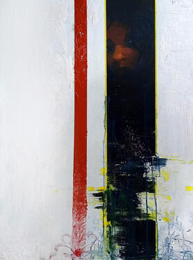 Where Is It? #1, 60 cm x 80 cm, mixed media on canvas, 2024.